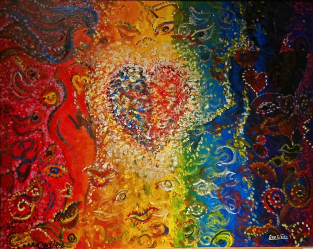 Họa sĩ, diễn viên Quế Chi kể câu chuyện của điện ảnh, âm nhạc và cuộc sống bằng hội họa - Ảnh 3.