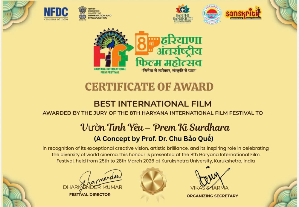 Nghệ sĩ Chu Bảo Quế và hành trình cùng Quan họ giành giải Xuất sắc tại LHP Quốc tế Haryana lần thứ 8 - Ảnh 5.