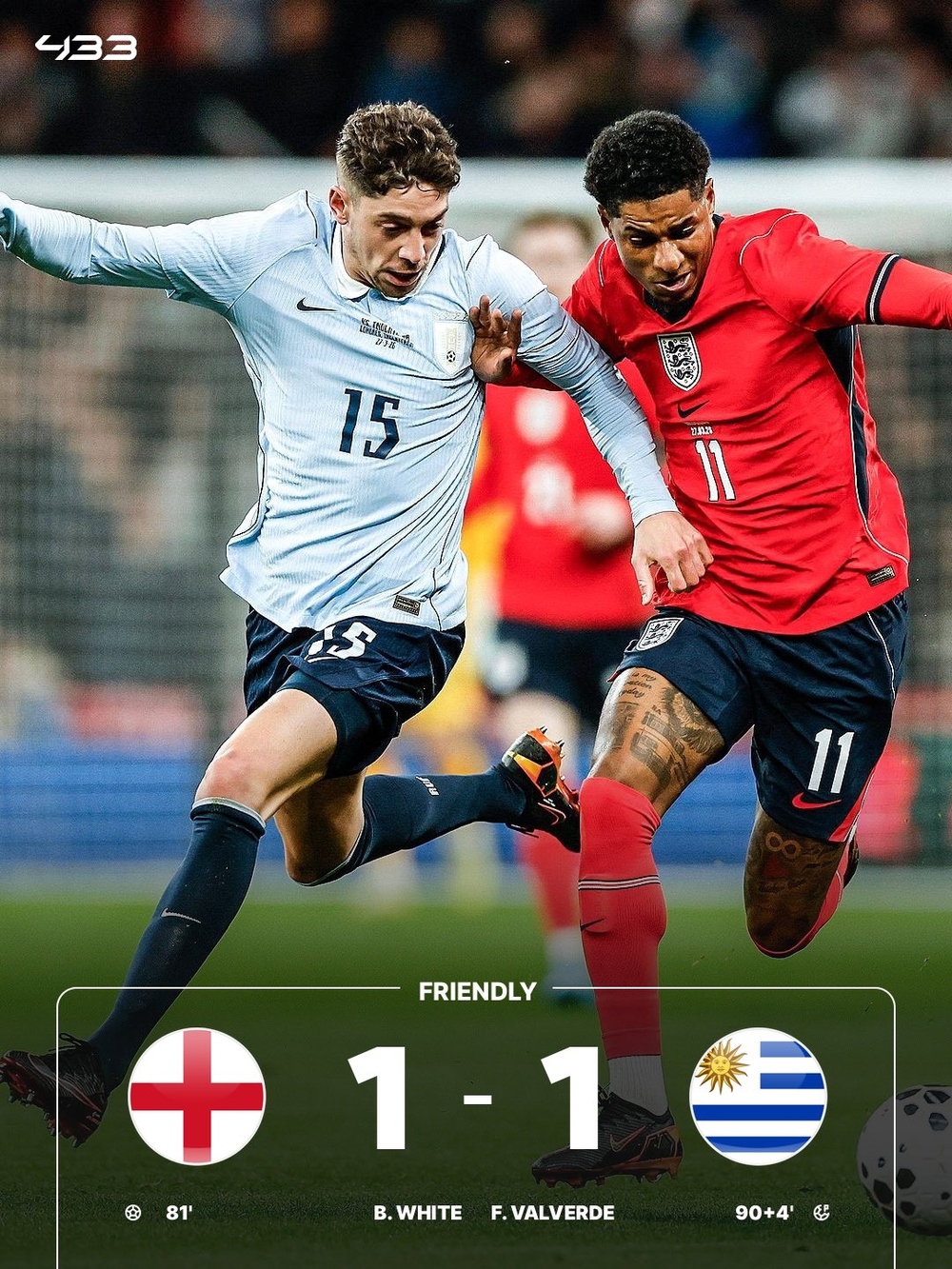 Kết quả bóng đá: ĐT Anh hòa Uruguay; Tây Ban Nha, Hà Lan và Đức giành thắng lợi - Ảnh 1.