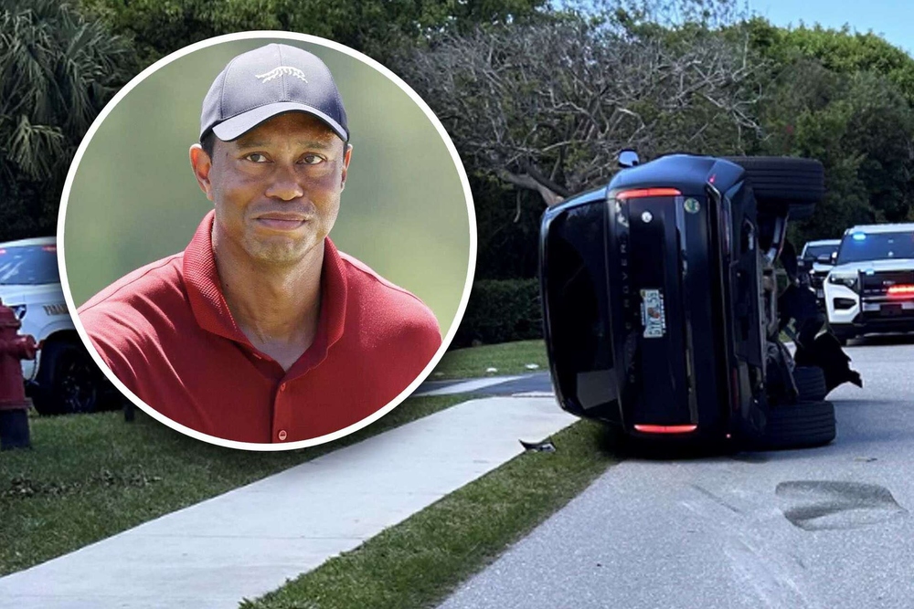 Tay golf Tiger Woods bị cảnh sát bắt giữ sau vụ lật xe  - Ảnh 1.