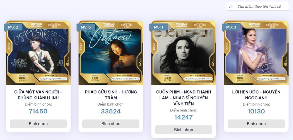 Bình chọn Giải Âm nhạc Cống hiến 2026: Đức Duy, Phùng Khánh Linh có thể bị lật ngược? - Ảnh 1.