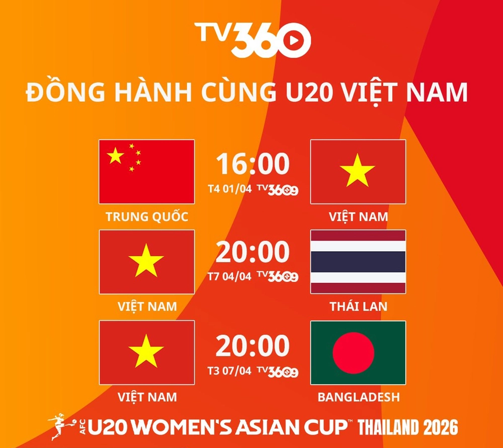 Xem trực tiếp bóng đá U20 nữ châu Á 2026 ở đâu? VTV có trực tiếp U20 nữ châu Á 2026 ? - Ảnh 1. Xem trực tiếp bóng đá U20 nữ châu Á 2026 ở đâu? VTV có trực tiếp U20 nữ châu Á 2026 ? - Ảnh 1.