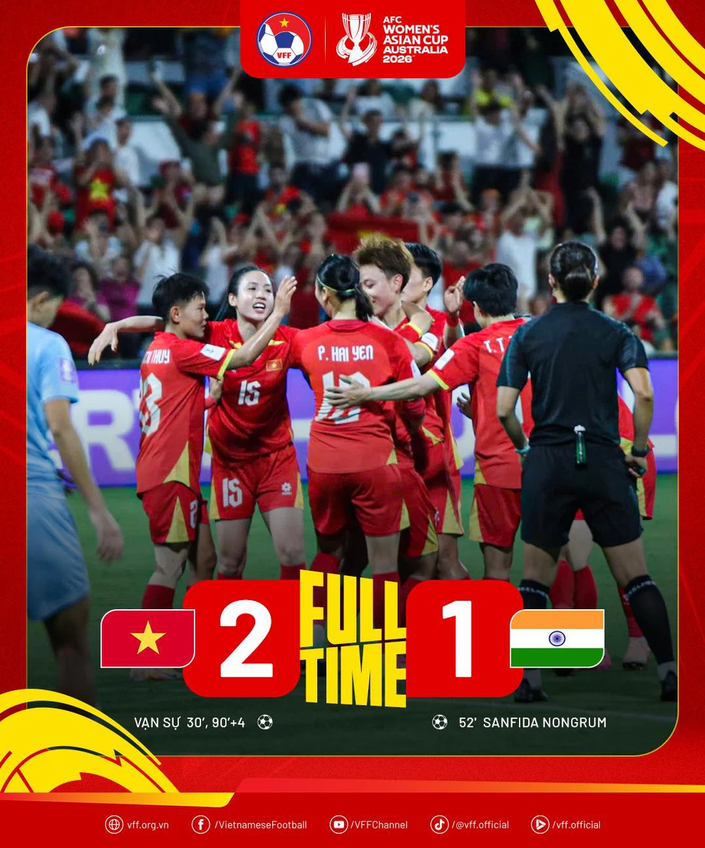 Kết quả bóng đá Việt Nam vs Ấn Độ: Bị VAR từ chối, thầy trò HLV Mai Đức Chung vẫn thắng trận ra quân vòng loại World Cup - Ảnh 1.