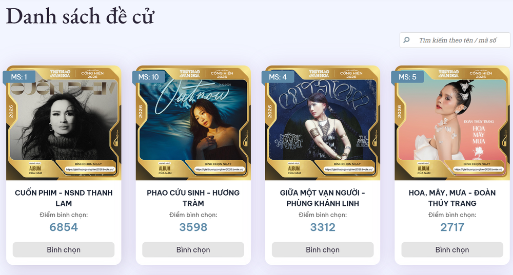 Bình chọn Cống hiến 2026: SOOBIN tạm dẫn đầu nhiều hạng mục, cuộc đua Nghệ sĩ mới bám đuổi sát sao - Ảnh 5.