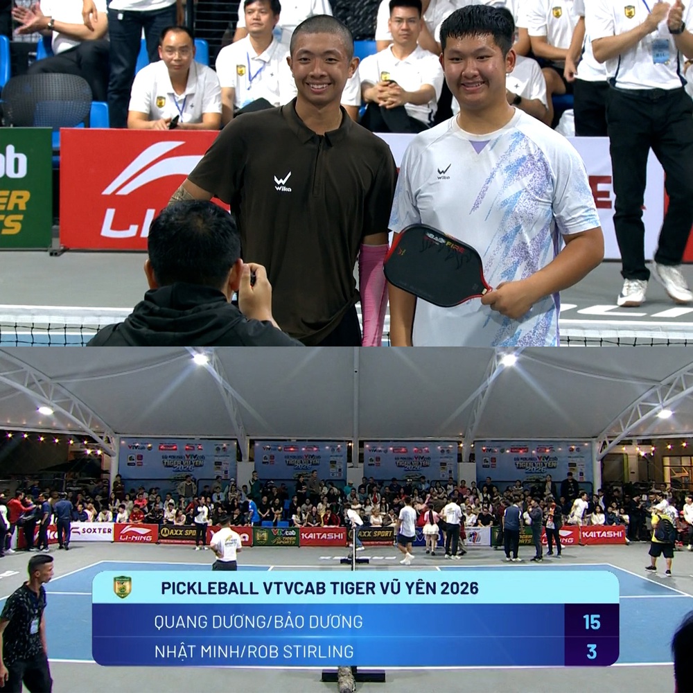 Anh em Quang Dương vô địch giải Pickleball ở Hải Phòng - Ảnh 1.