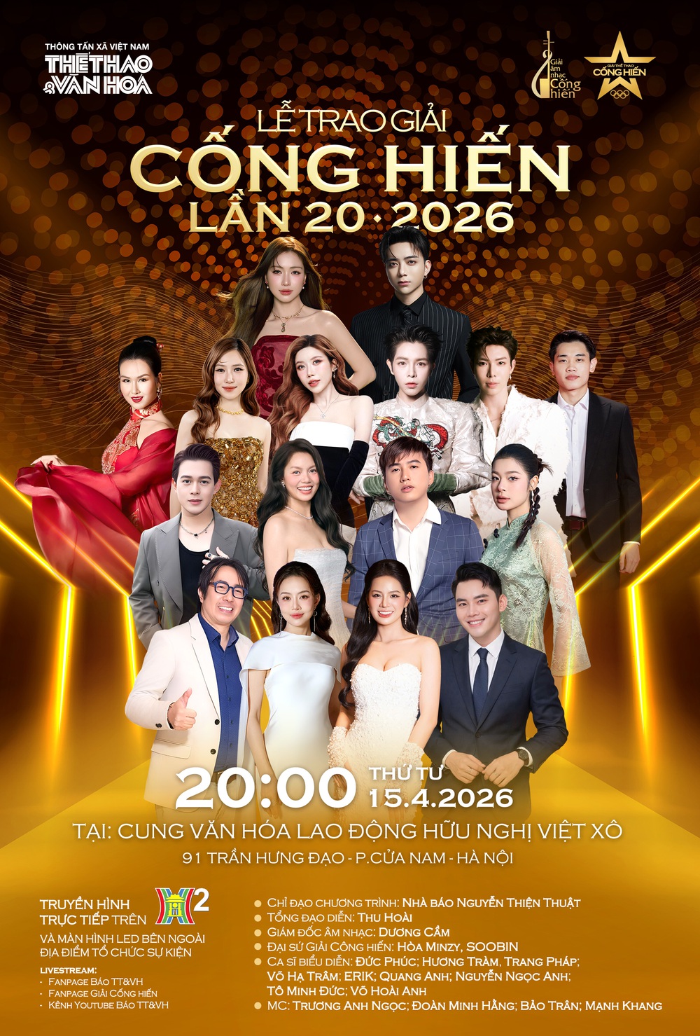 TRỰC TIẾP: Lễ trao Giải thưởng Cống hiến 2026 - Ảnh 1.