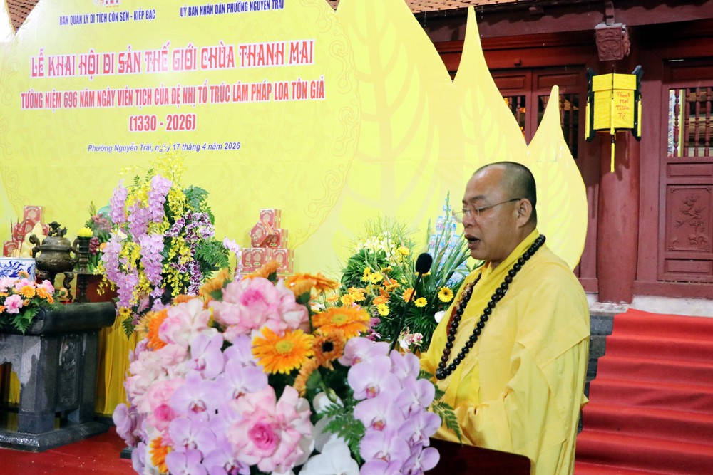 Khai hội truyền thống di sản thế giới chùa Thanh Mai, tưởng nhớ Đệ Nhị Tổ Pháp Loa tôn giả - Ảnh 2.