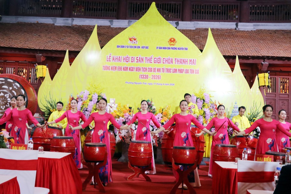 Khai hội truyền thống di sản thế giới chùa Thanh Mai, tưởng nhớ Đệ Nhị Tổ Pháp Loa tôn giả - Ảnh 4.