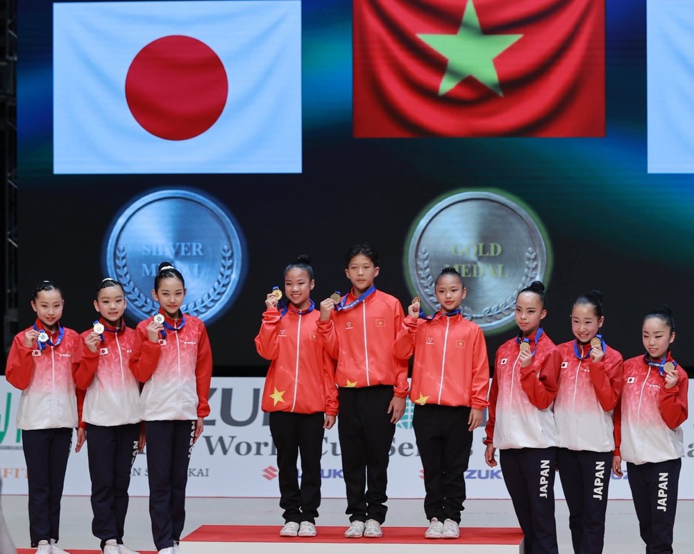 Đội tuyển thể dục Aerobic Việt Nam giành 6 huy chương ở giải thế giới - Ảnh 1.