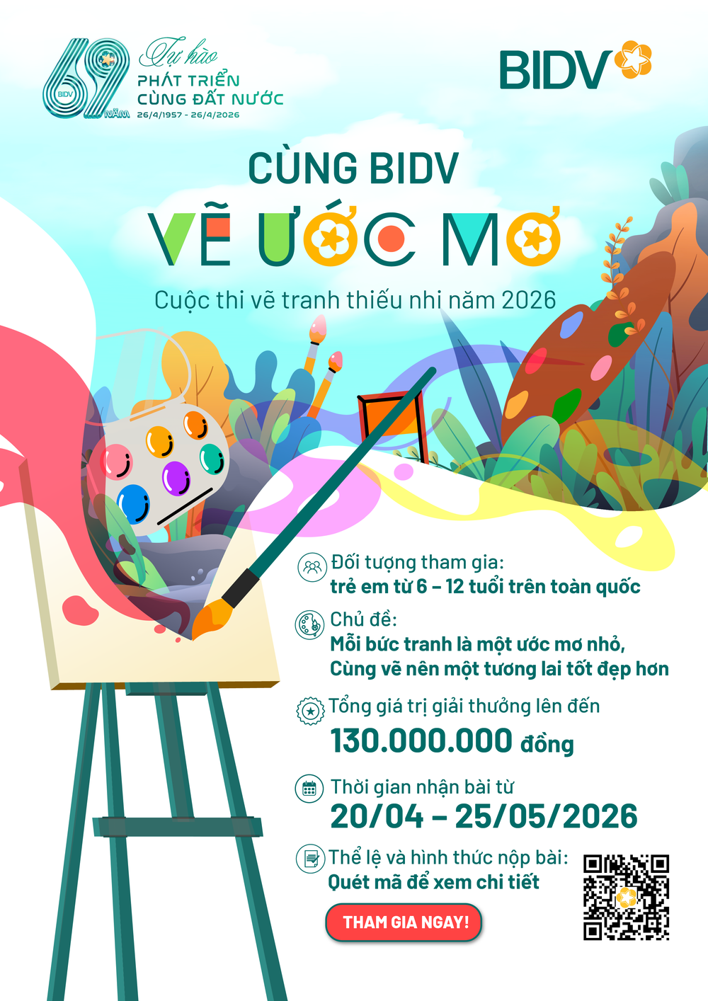 Cuộc thi tranh thiếu nhi "Cùng BIDV vẽ ước mơ" - Ảnh 1.