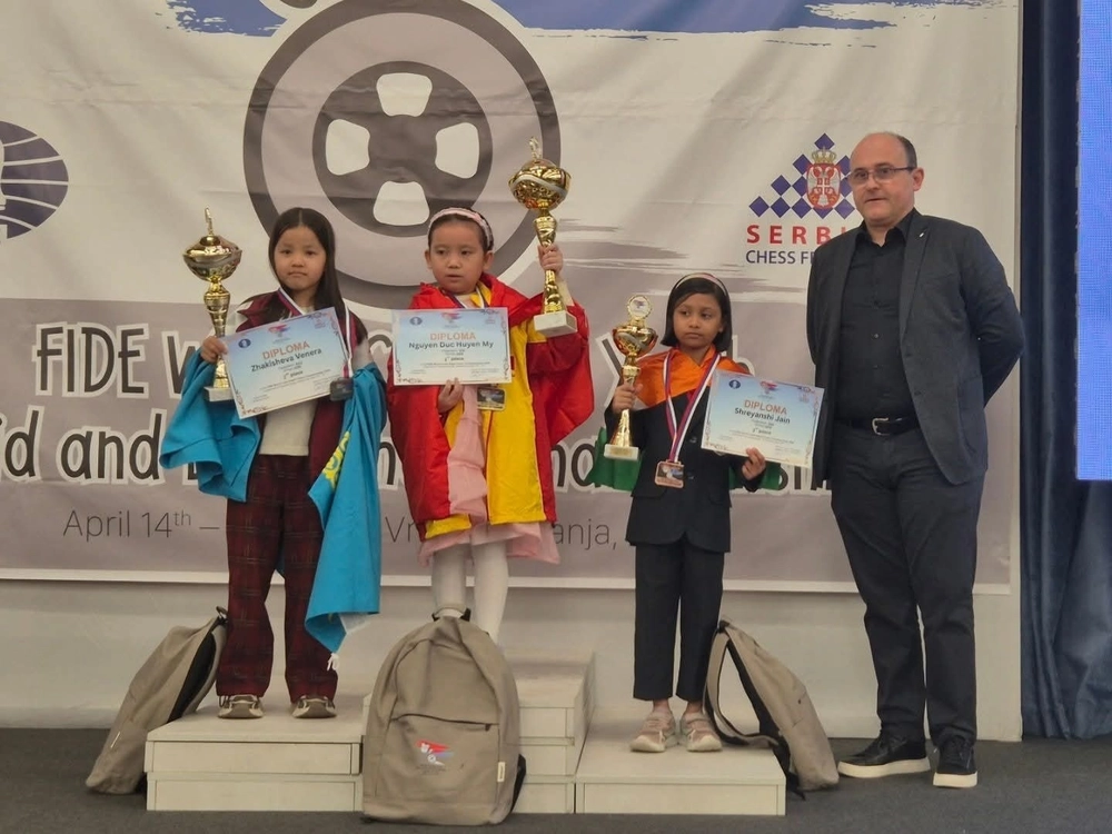 Cờ vua Việt Nam bùng nổ ở giải thế giới: Kỳ thủ 8 tuổi giành huy chương vàng lịch sử - Ảnh 1.