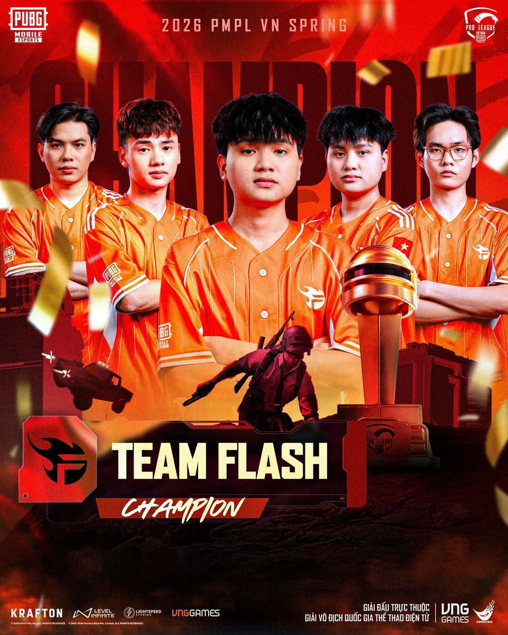 Tổng kết 2026 PMPL VN Spring: Team Flash nối dài chuỗi vô địch quốc nội - Ảnh 1.