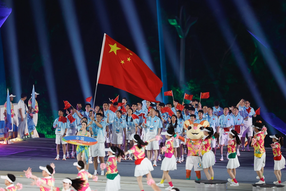 Lễ khai mạc Đại hội Thể thao Bãi biển châu Á 2026: Rực rỡ trong đêm hội của biển và bầu trời - Ảnh 14.