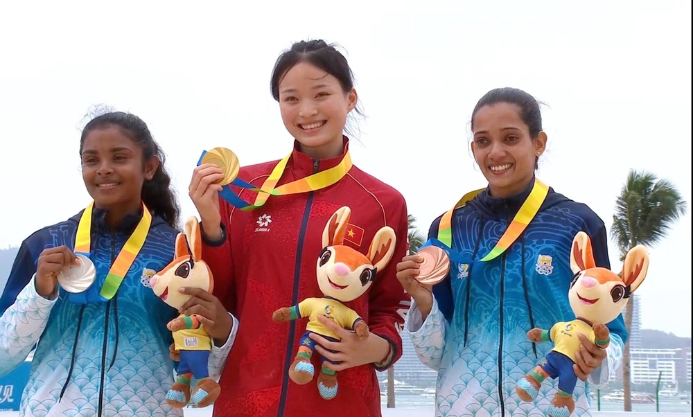 Việt Nam có huy chương vàng đầu tiên tại Đại hội Thể thao Bãi biển châu Á 2026 - Ảnh 1.