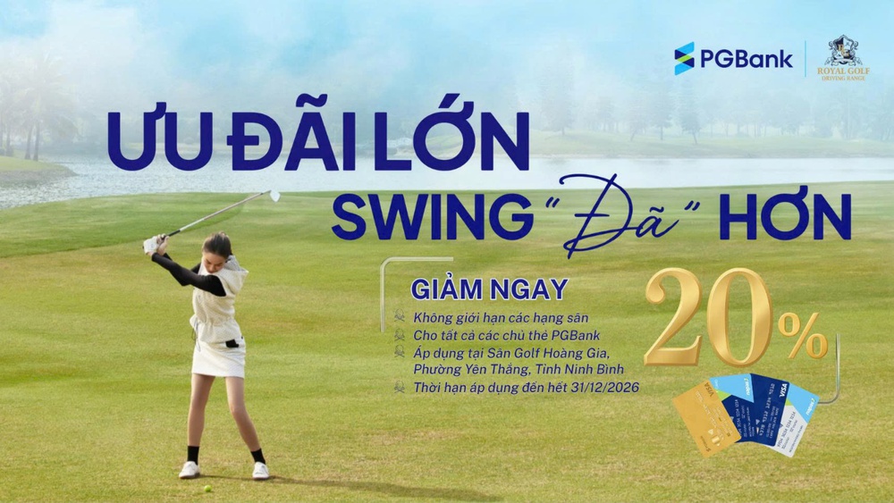 PGBank triển khai ưu đãi đặc quyền cho chủ thẻ tại Sân Golf Hoàng Gia - Ảnh 1.