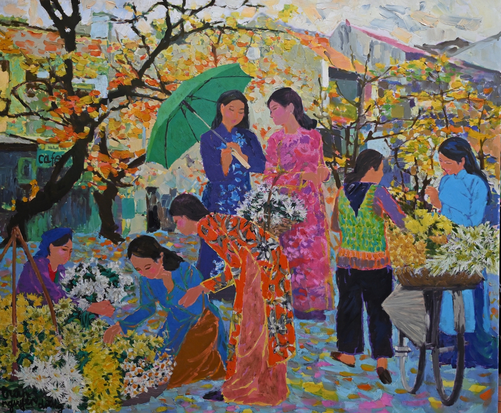 Họa sĩ Trần Nguyên Dũng - Một cuộc đời rực rỡ trong tranh - Ảnh 4.