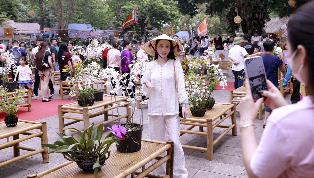 Muôn sắc lan hội tụ, níu chân du khách về Đền Hùng - Ảnh 8.