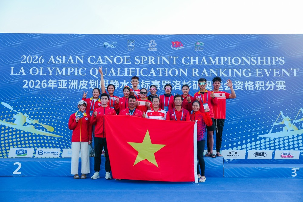 Canoeing Việt Nam giành 5 huy chương ở giải vô địch Châu Á 2026, mở ra cơ hội giành vé dự Olympic 2028