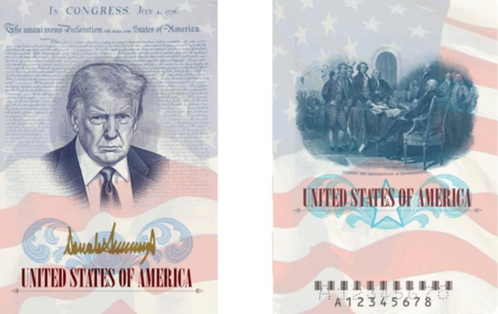 Mỹ sẽ phát hành giới hạn hộ chiếu in hình Tổng thống Donald Trump - Ảnh 1.