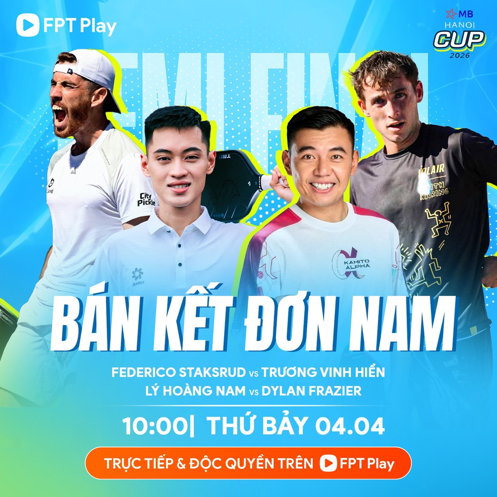 Link xem trực tiếp pickleball MB Hanoi Cup 2026 hôm nay 4/4 - Ảnh 3.