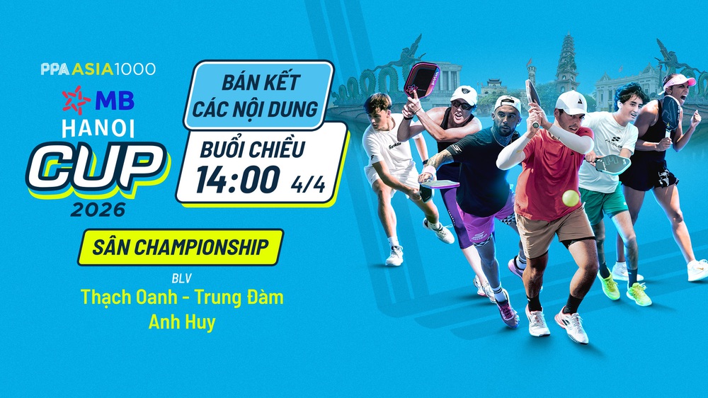 Link xem trực tiếp pickleball MB Hanoi Cup 2026 hôm nay 4/4 - Ảnh 2.