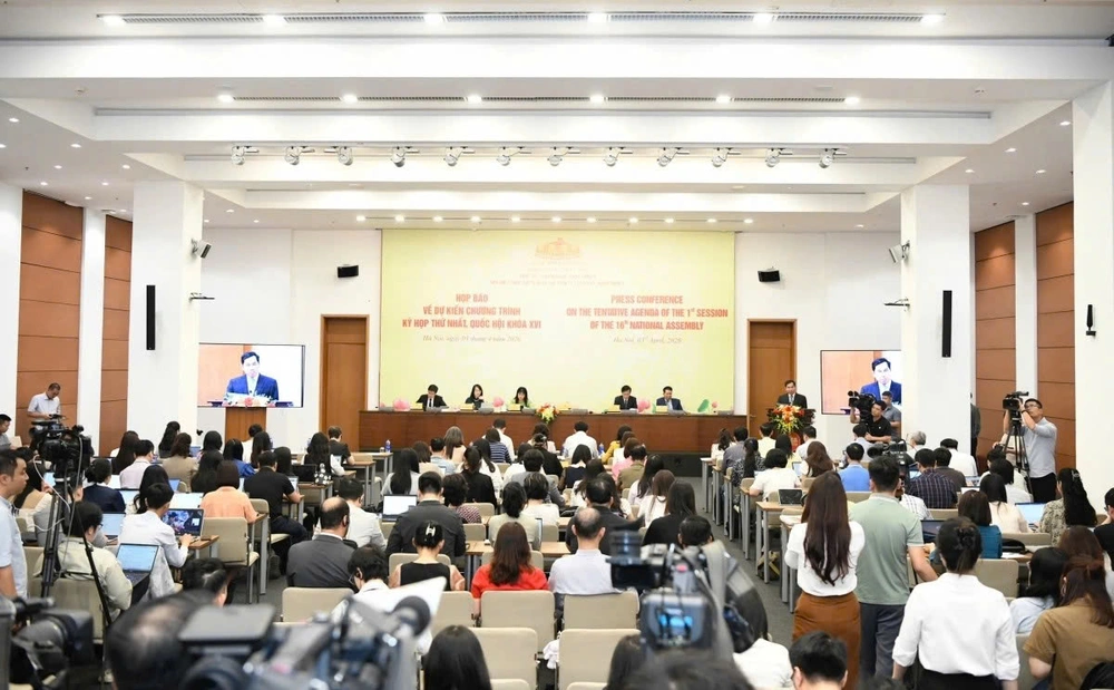 Họp báo Kỳ họp thứ nhất, Quốc hội khóa XVI: Bầu Chủ tịch Quốc hội, Chủ tịch nước, Thủ tướng và các lãnh đạo cấp cao nhiệm kỳ mới - Ảnh 1.