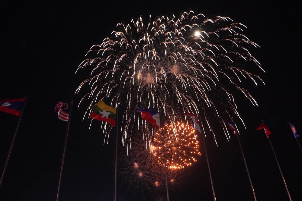 TP Hồ Chí Minh rực rỡ pháo hoa mừng 51 năm thống nhất đất nước - Ảnh 2.