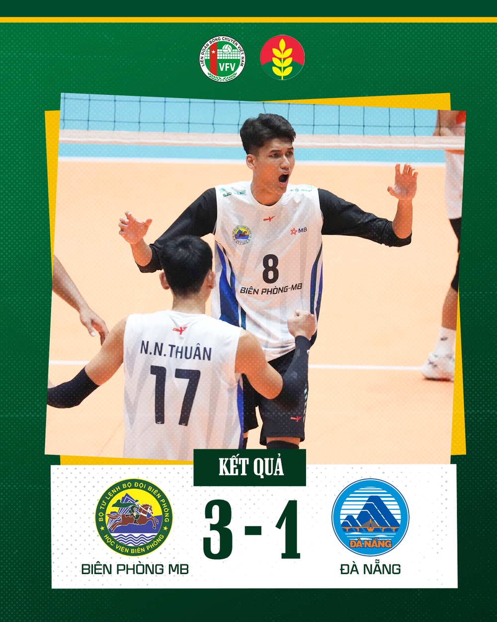 CLB Biên Phòng MB thắng thuyết phục trận ra quân ở giải bóng chuyền VĐQG 2026 - Ảnh 1. CLB Biên Phòng MB thắng thuyết phục trận ra quân ở giải bóng chuyền VĐQG 2026 - Ảnh 1.