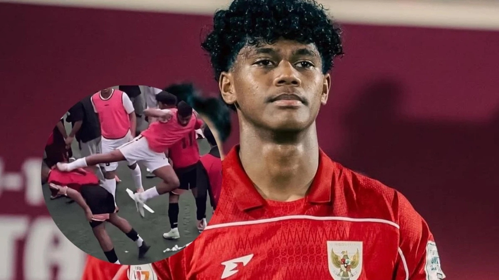 Sao trẻ World Cup của Indonesia nhận án phạt sau cú kungfu triệt hạ đối thủ - Ảnh 1.