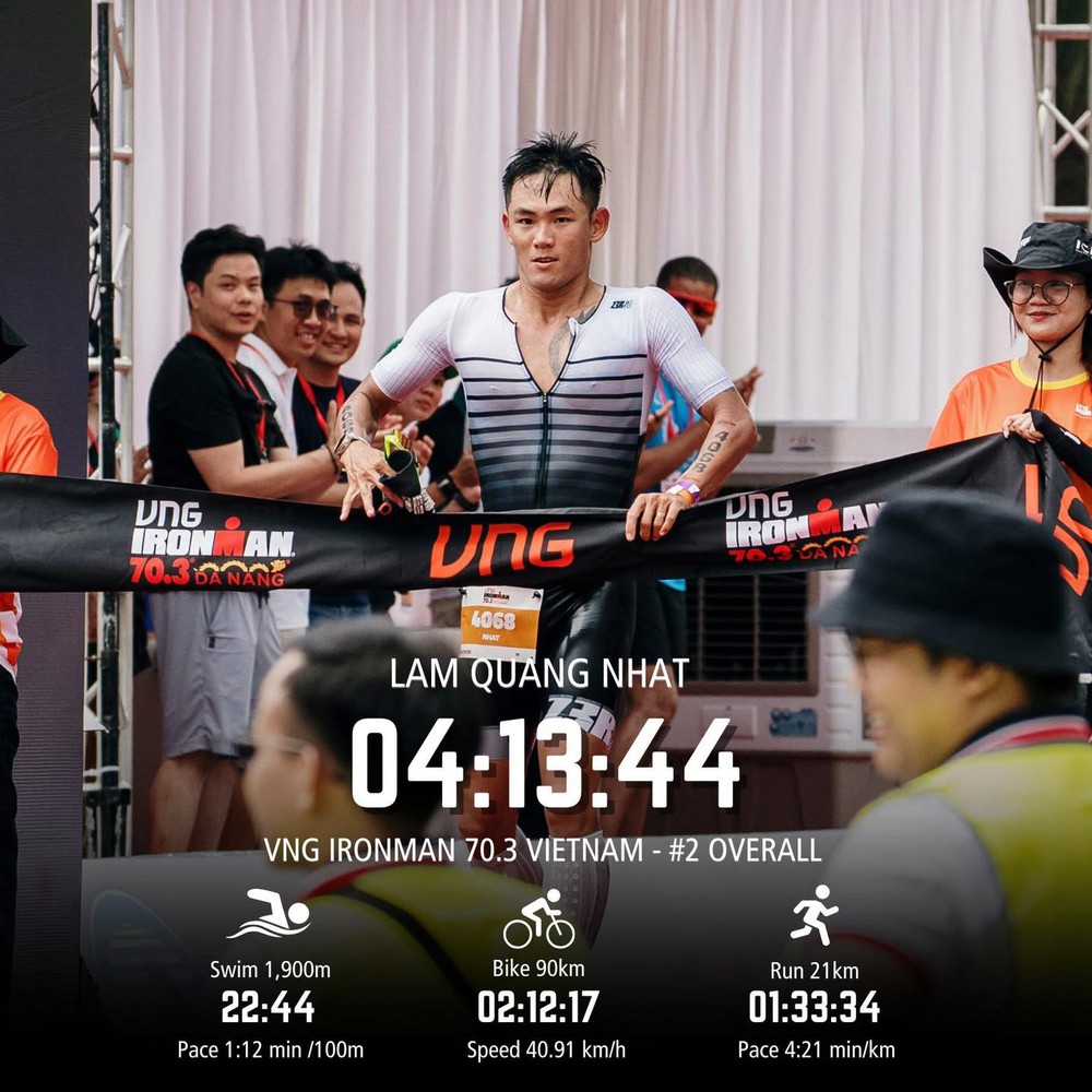 VĐV Uzbekistan vô địch IRONMAN toàn phần đầu tiên ở Việt Nam, Lâm Quang Nhật và Ánh Viên gây ấn tượng - Ảnh 2.