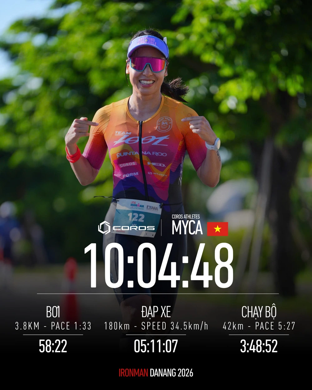 VĐV Uzbekistan vô địch IRONMAN toàn phần đầu tiên ở Việt Nam, Lâm Quang Nhật và Ánh Viên gây ấn tượng - Ảnh 2.