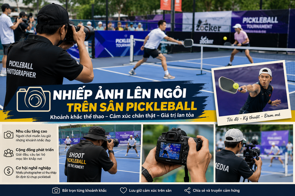 Nghề nhiếp ảnh lên ngôi trên sân pickleball - Ảnh 1.