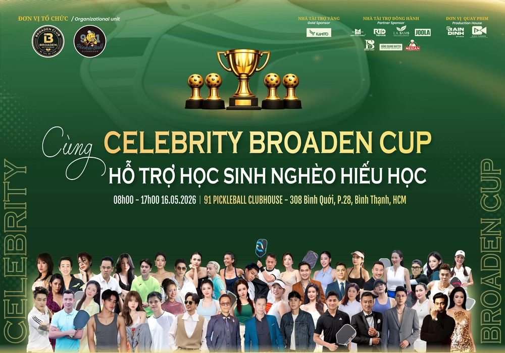 48 nghệ sĩ tham gia BROADEN Celebrity Pickleball Cup 2026 - Ảnh 1.