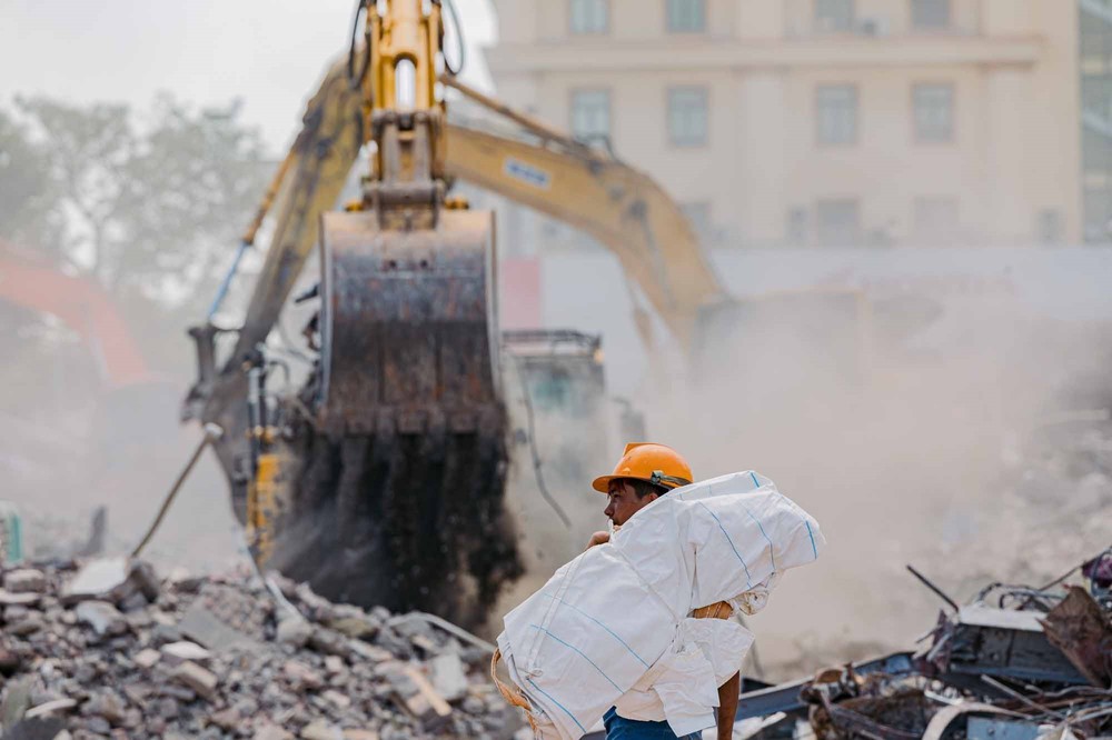 Cận cảnh phố Vạn Kiếp - giải phóng mặt bằng phục vụ dự án cầu Trần Hưng Đạo - Ảnh 2.