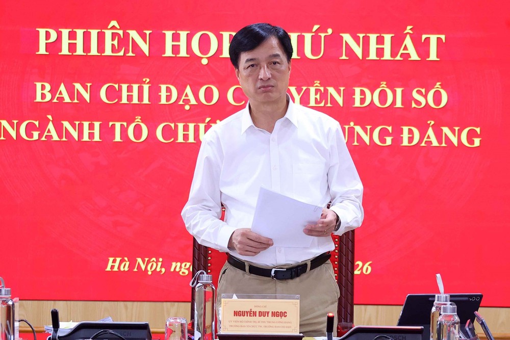 Đồng chí Nguyễn Duy Ngọc chủ trì Phiên họp thứ nhất Ban Chỉ đạo chuyển đổi số ngành Tổ chức xây dựng Đảng - Ảnh 2.