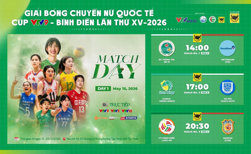 Link xem trực tiếp bóng chuyền cúp VTV9 - Bình Điền 2026 hôm nay ngày 15/5 - Ảnh 2.