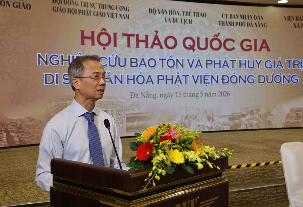 Thúc đẩy bảo tồn và phát huy giá trị di sản văn hóa Phật viện Đồng Dương - Ảnh 2.