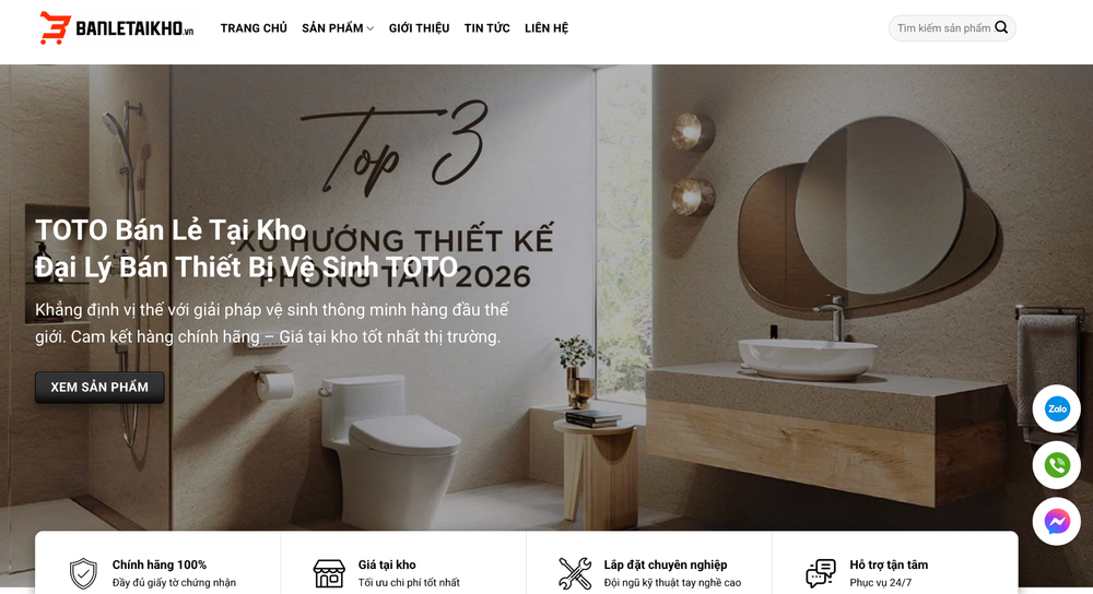 TOTO Bán Lẻ Tại Kho - Công ty cung cấp bồn cầu TOTO, thiết bị vệ sinh TOTO chính hãng tại Việt Nam - Ảnh 1. TOTO Bán Lẻ Tại Kho - Công ty cung cấp bồn cầu TOTO, thiết bị vệ sinh TOTO chính hãng tại Việt Nam - Ảnh 1.