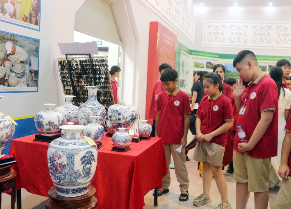 Đặc sắc không gian trưng bày "Di sản văn hóa tiêu biểu tỉnh Ninh Bình - Hội tụ và tỏa sáng" - Ảnh 1. Đặc sắc không gian trưng bày "Di sản văn hóa tiêu biểu tỉnh Ninh Bình - Hội tụ và tỏa sáng" - Ảnh 1.