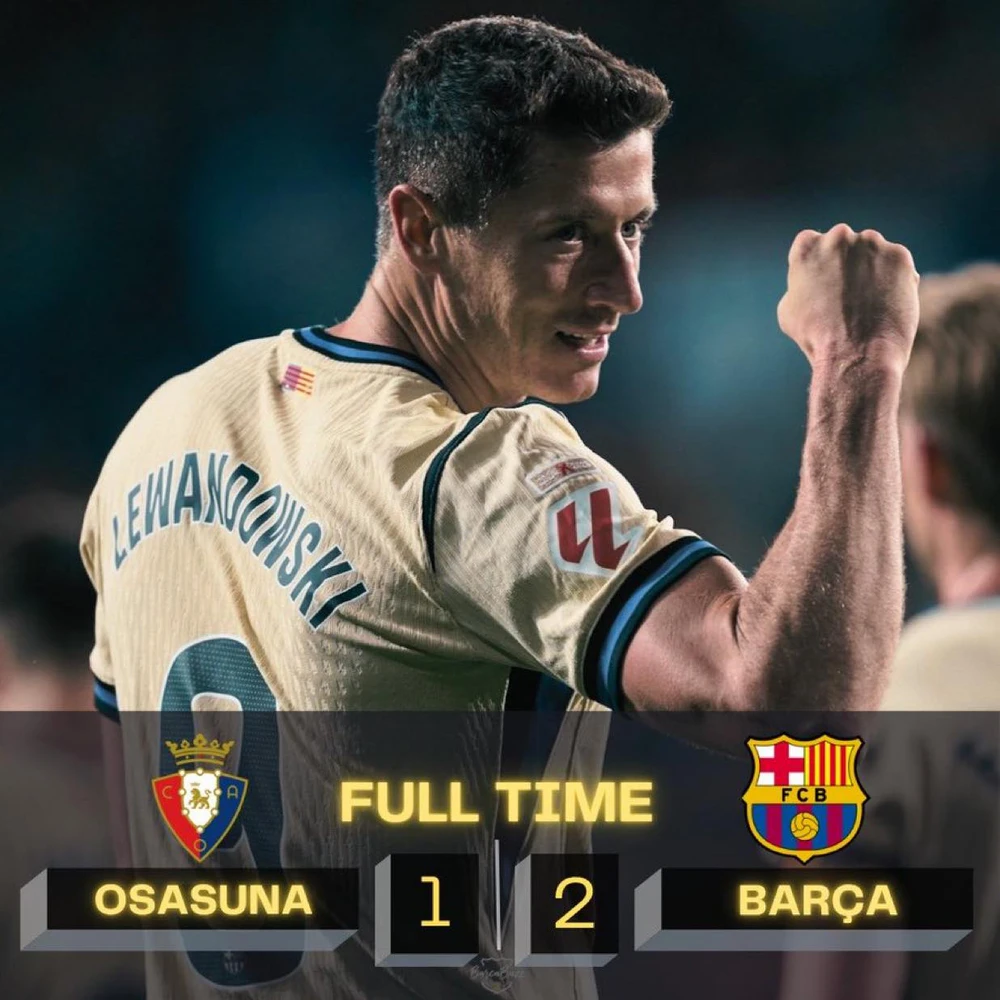 Vượt khó trên sân Osasuna, Barcelona đứng trước cơ hội vô địch sớm La Liga - Ảnh 1.