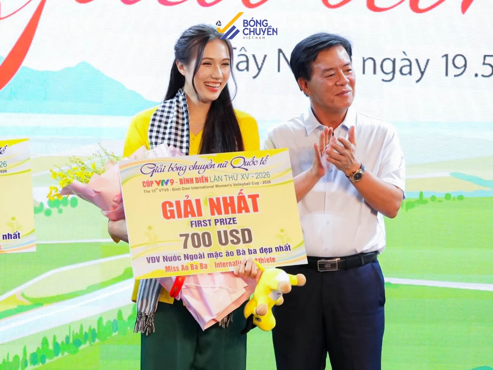 Tin nóng thể thao sáng 20/5: Chủ công 20 tuổi đoạt giải Miss Áo bà ba ở Cúp VTV9 - Bình Điền 2026  - Ảnh 1.