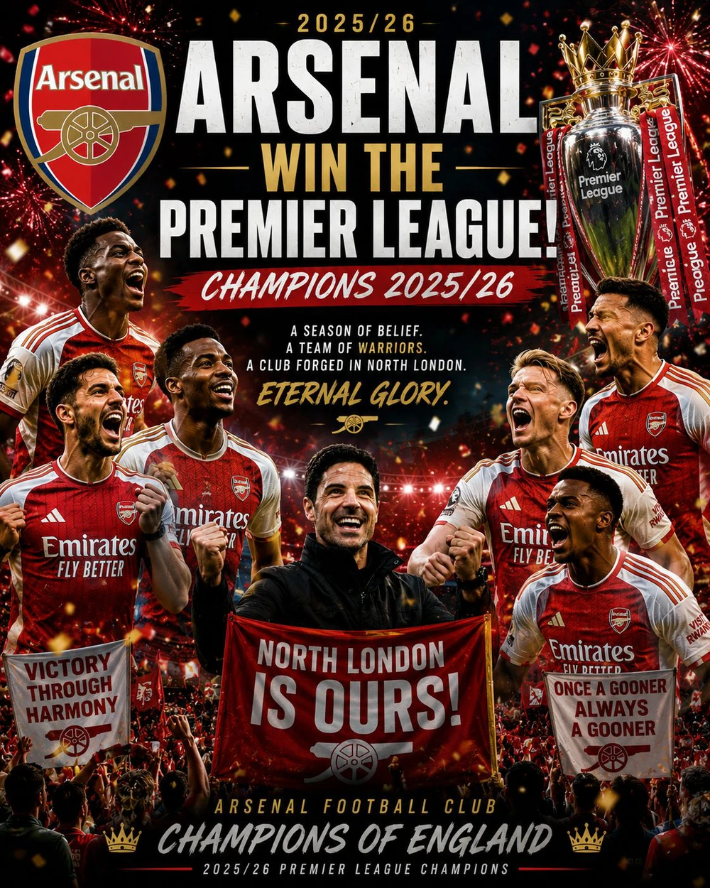 Arsenal vô địch Ngoại hạng Anh mùa 2025-2026 Arsenal vô địch Ngoại hạng Anh mùa 2025-2026