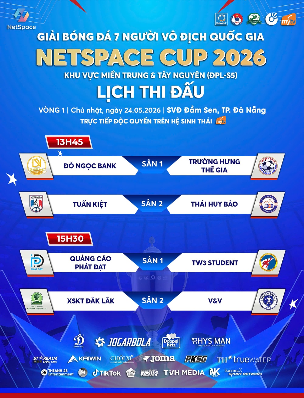 Khởi tranh Giải bóng đá 7 người Vô địch Quốc gia NetSpace Cup 2026 khu vực miền Trung – Tây Nguyên - Ảnh 2. Khởi tranh Giải bóng đá 7 người Vô địch Quốc gia NetSpace Cup 2026 khu vực miền Trung – Tây Nguyên - Ảnh 2.