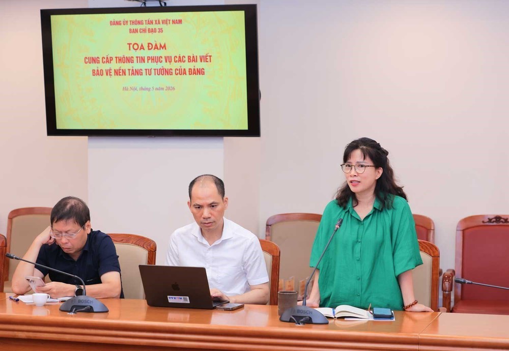 TTXVN tổ chức toạ đàm chuyên đề “Cung cấp thông tin phục vụ các bài viết về bảo vệ nền tảng tư tưởng của Đảng” - Ảnh 5. TTXVN tổ chức toạ đàm chuyên đề “Cung cấp thông tin phục vụ các bài viết về bảo vệ nền tảng tư tưởng của Đảng” - Ảnh 5.