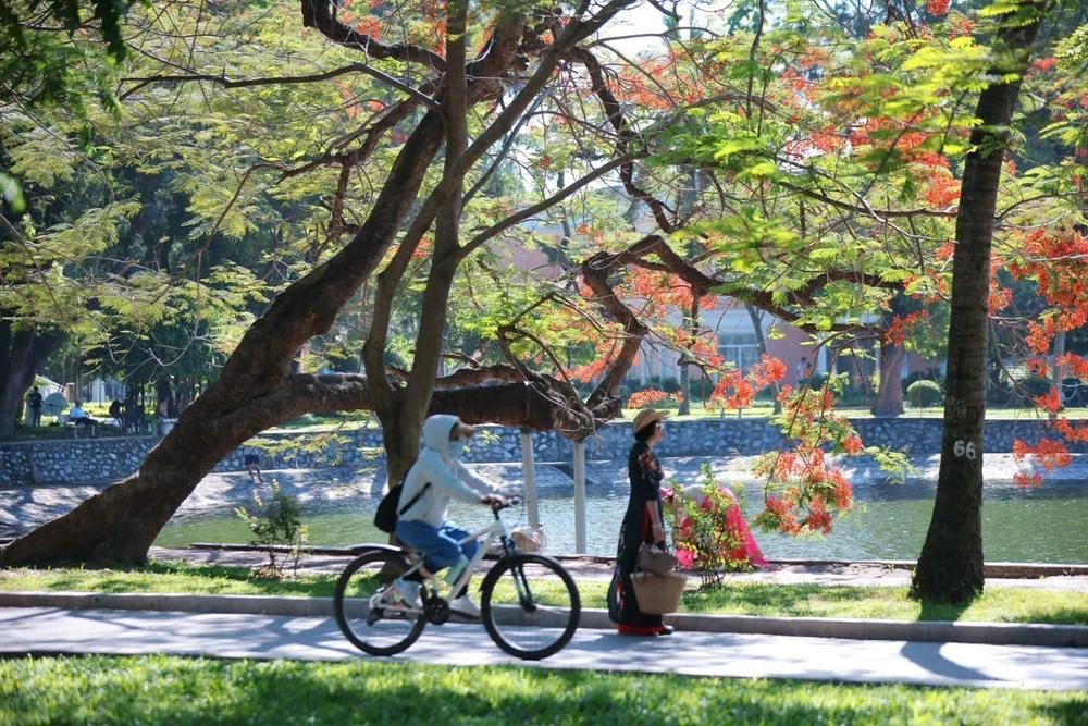 Người dân Thủ đô chủ động ứng phó với đợt nắng nóng gay gắt - Ảnh 8. Người dân Thủ đô chủ động ứng phó với đợt nắng nóng gay gắt - Ảnh 8.
