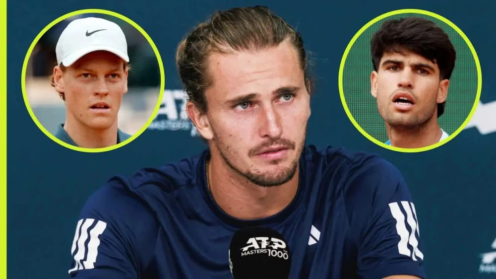 Zverev xếp Alcaraz sau Sinner Zverev xếp Alcaraz sau Sinner