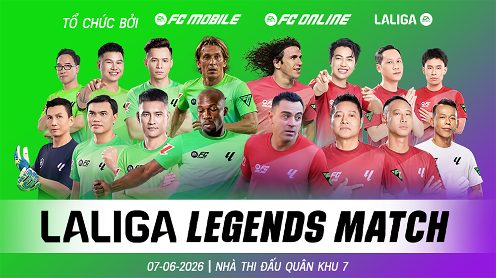 Hơi thở 'Siêu kinh điển' trở lại với "LaLiga Legends Match 2026 tại Việt Nam" - Ảnh 1. Hơi thở 'Siêu kinh điển' trở lại với "LaLiga Legends Match 2026 tại Việt Nam" - Ảnh 1.
