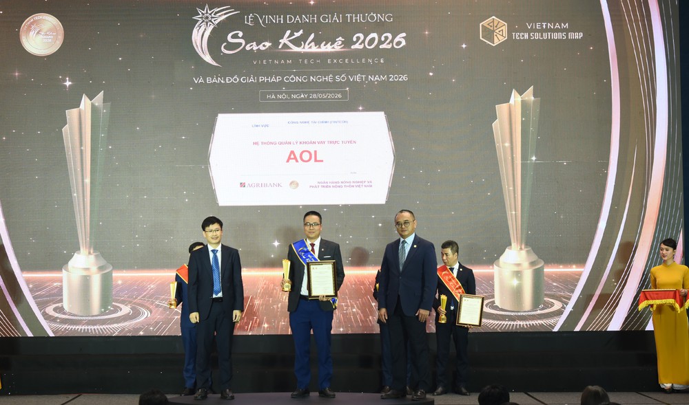 Agribank được vinh danh 02 giải thưởng Sao Khuê 2026 với hai giải pháp công nghệ số tiêu biểu - Ảnh 1. Agribank được vinh danh 02 giải thưởng Sao Khuê 2026 với hai giải pháp công nghệ số tiêu biểu - Ảnh 1.