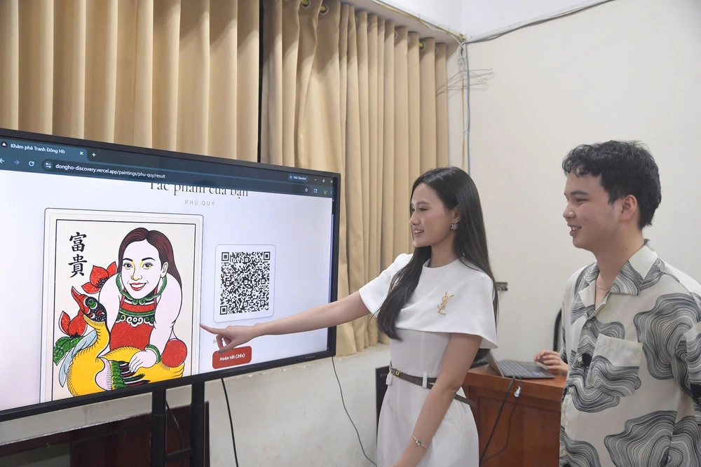 Người trẻ “đánh thức” tranh Đông Hồ bằng công nghệ và sáng tạo mới - Ảnh 3. Người trẻ “đánh thức” tranh Đông Hồ bằng công nghệ và sáng tạo mới - Ảnh 3.