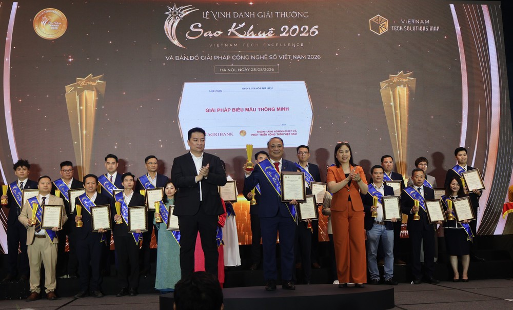Agribank được vinh danh 02 giải thưởng Sao Khuê 2026 với hai giải pháp công nghệ số tiêu biểu - Ảnh 2. Agribank được vinh danh 02 giải thưởng Sao Khuê 2026 với hai giải pháp công nghệ số tiêu biểu - Ảnh 2.